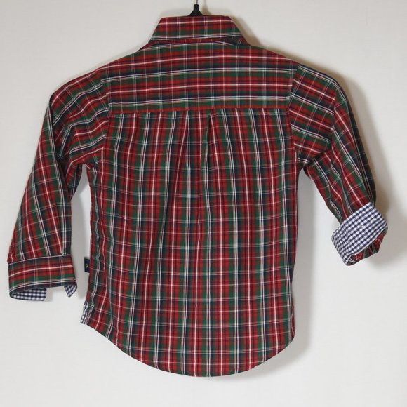 TF Laurence Boys Plaid Long Sleeve Button-down Shirt. Size 4. - Picture 2 of 2